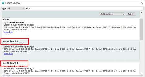 ESP32 Board Package URL Verification