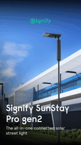 Signify strengthens professional lighting portfolio, with new modular, connected solar street lighting and advanced sports lighting products