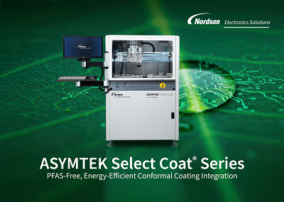 Nordson enables seamless integration of actnano PFAS-free coatings with ASYMTEK Select Coat® conformal coating systems