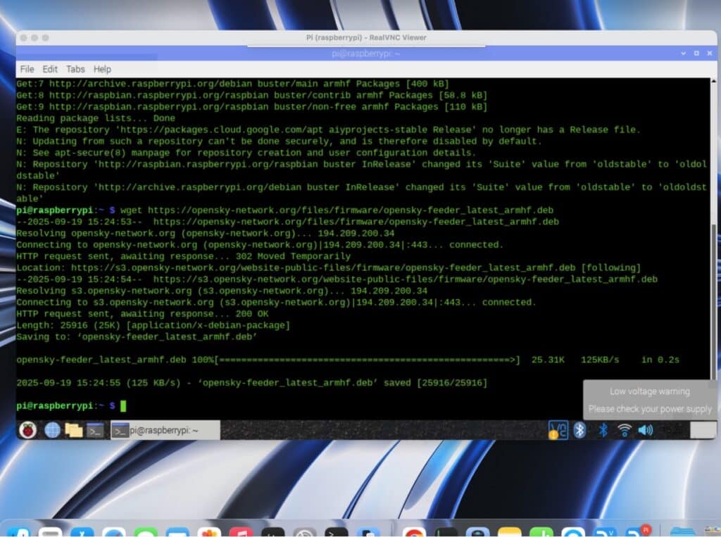 Installing OpenSky using the terminal
