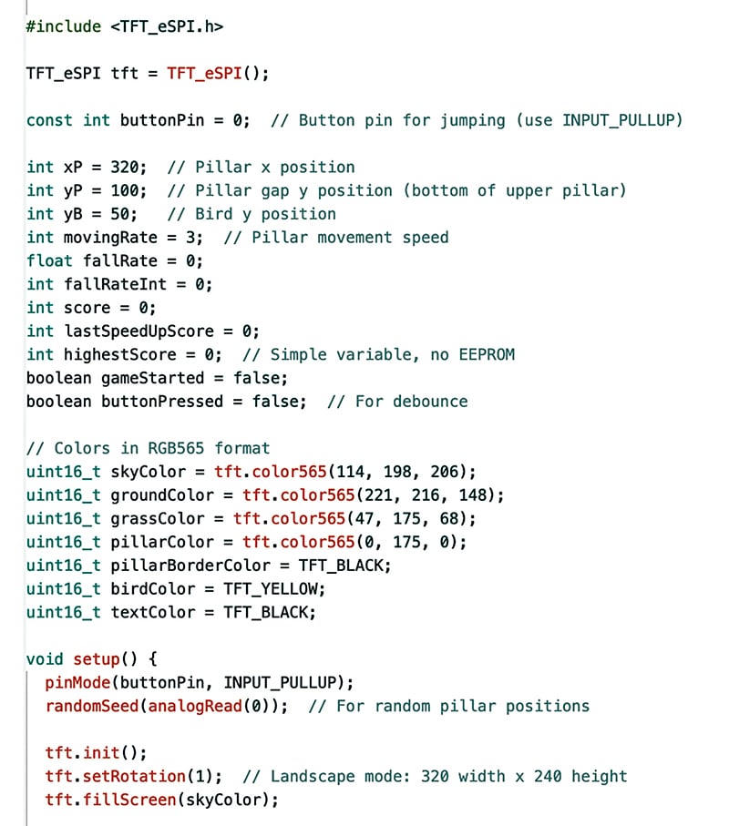Code for Game Boy Console