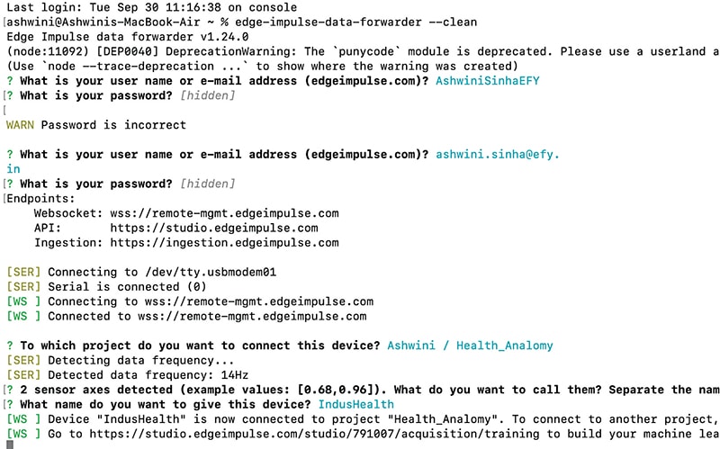 Implementation of an Edge ML-Based Health Monitoring System