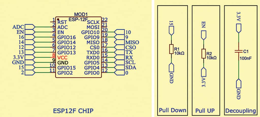 ESP12F chip design configuration
