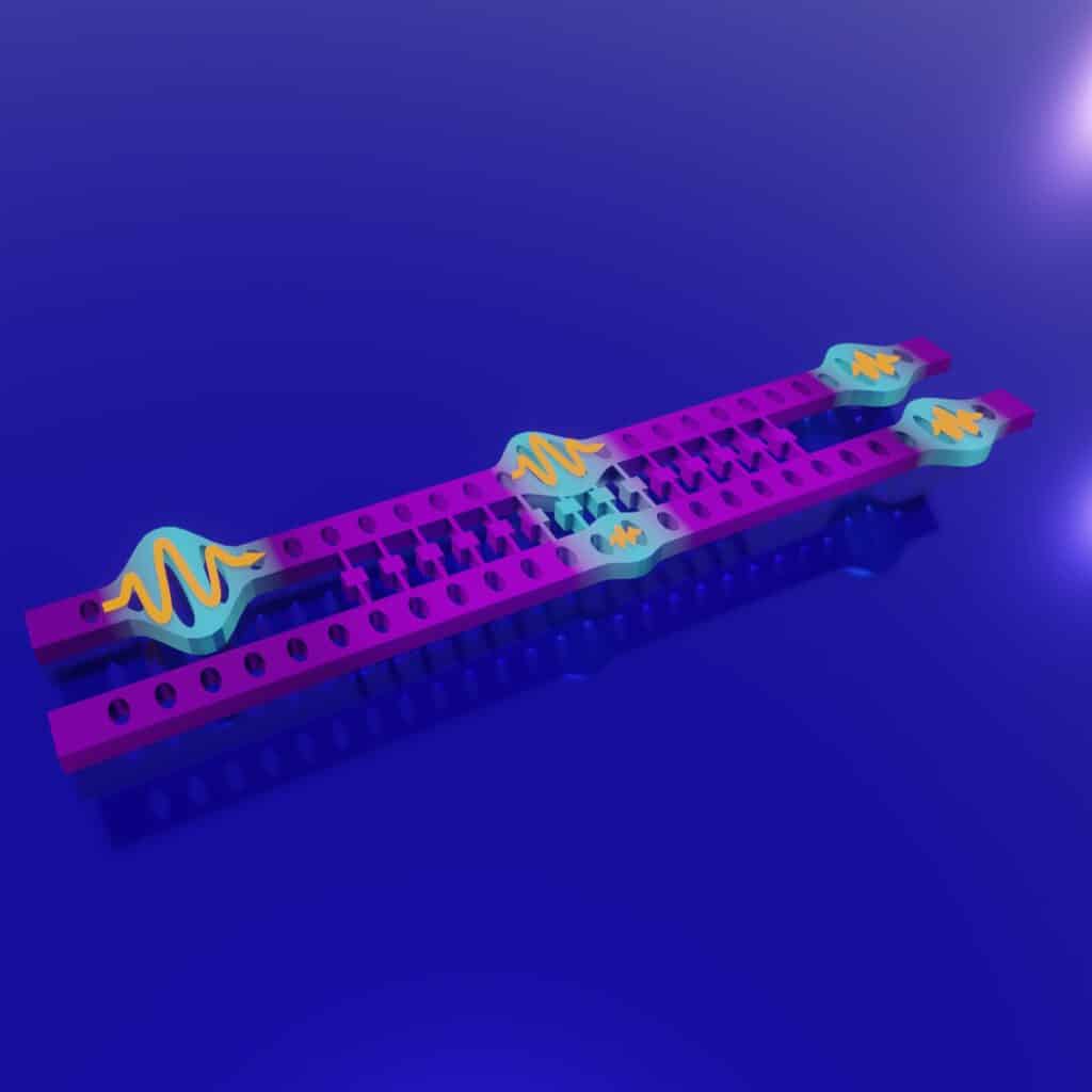 Researchers developed a chip-based single-phonon directional coupler that carries out controllable splitting and achieves quantum-level performance