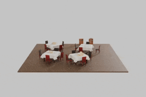 Caption:The “steerable scene generation” system creates digital scenes of things like kitchens, living rooms, and restaurants that engineers can use to simulate lots of real-world robot interactions and scenarios.
Credits:Generative AI image, courtesy of the researchers.