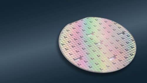 onsemi's vertical GaN wafer manufactured in Syracuse, NY. 