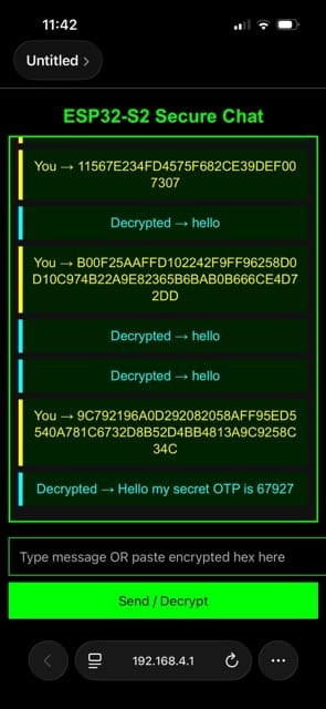 IoT Data Encryption Result