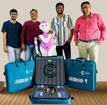 (Left to right): Bhagyesh Tajne CTO, Rajesh Thakre MD, Hitendra Valhe CEO, Nilesh wagh CMO