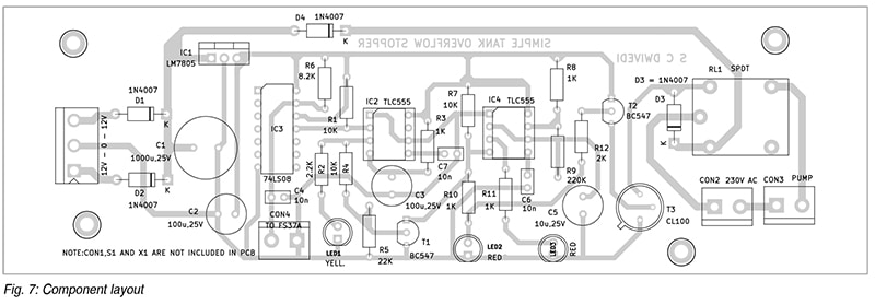 water overflow stopper PCB