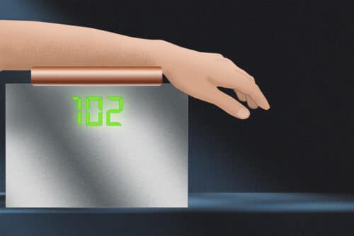A noninvasive blood-glucose monitoring method developed at MIT could spare diabetes patients from frequent finger pricks and potentially replace traditional monitoring devices.
Credits:Credit: Christine Daniloff, MIT