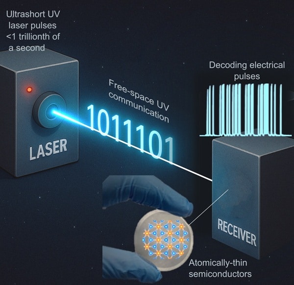 Integrated Source-Sensor Produces and Detects FS UV-C Pulses