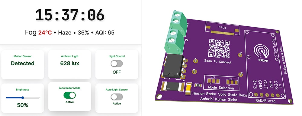 motion-activated IoT radar system