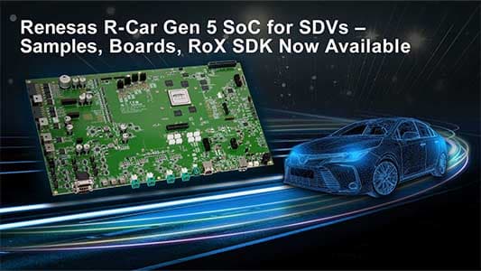 Renesas Fast-Tracks SDV Innovation with R-Car Gen 5 SoC-Based End-to-End Multi-Domain Solution Platform