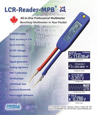 Professional benchtop LCR-meter in your pocket