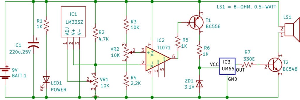 Musical Temperature Alarm