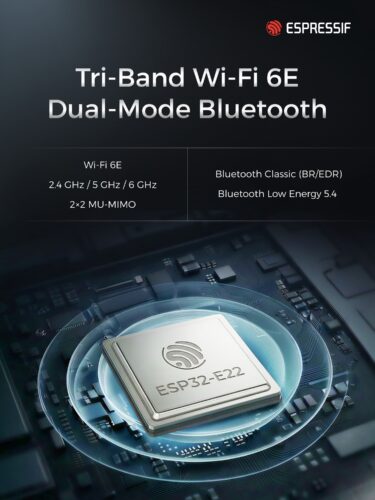 Espressif Introduces ESP32-E22, Its First Wi-Fi 6E Connectivity Co-Processor