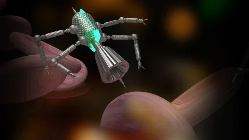 3D rendering of a microbot.