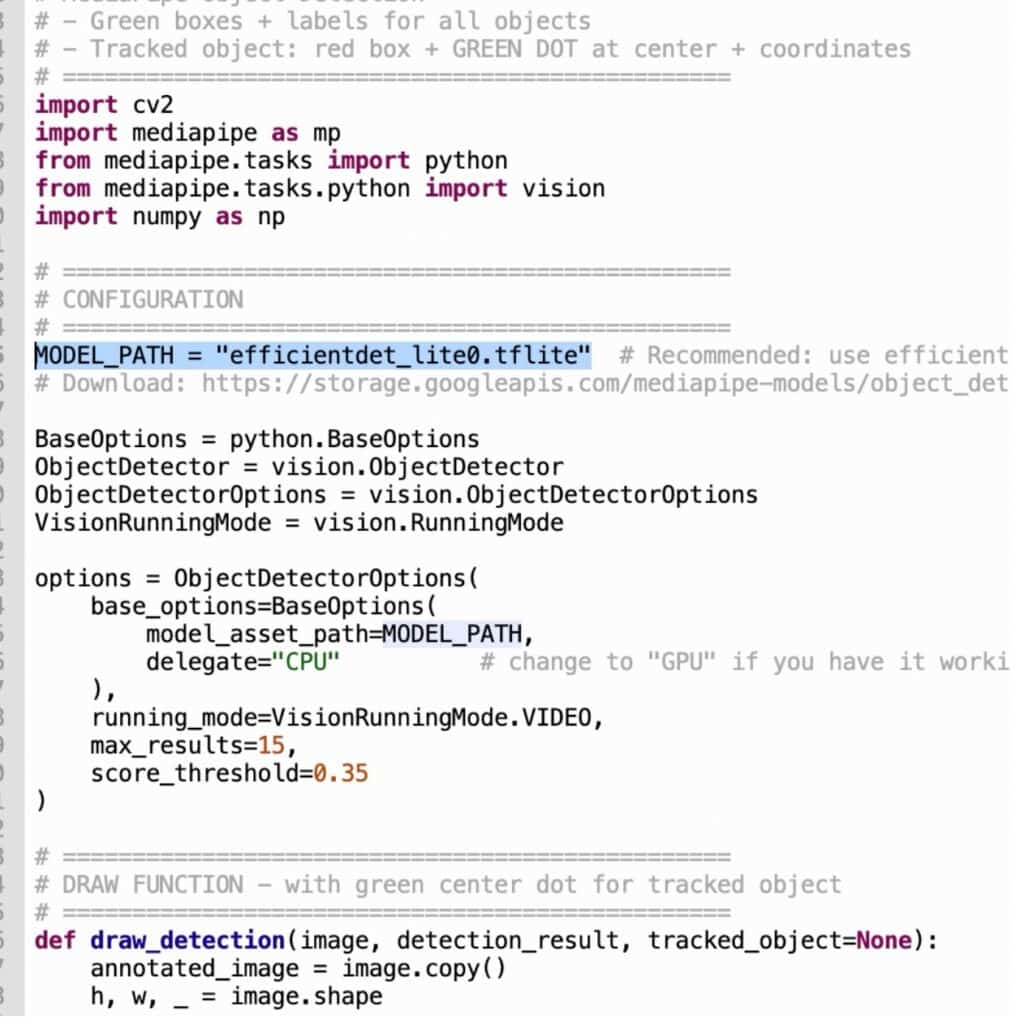 Object Tracking Code