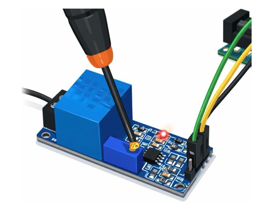 Ponetiometer to rotate clockwise and anticlockwise to get the sinewave form