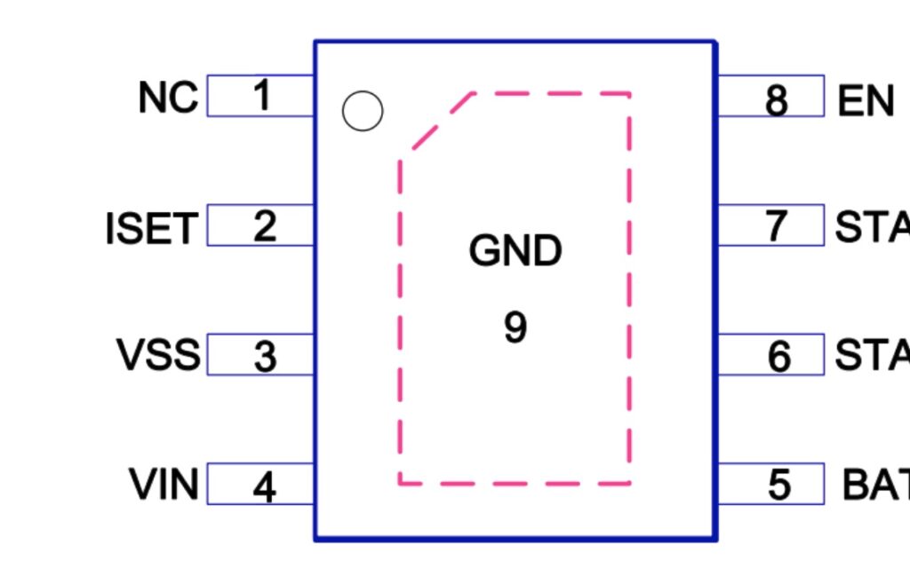 LP4056HSPF IC Pinout