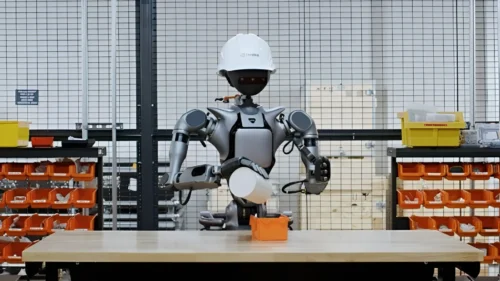 Robot learns precise movements using NVIDIA Cosmos Policy.