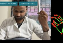 Controlling control a robotic arm servo using real-time hand tracking powered by AI image processing