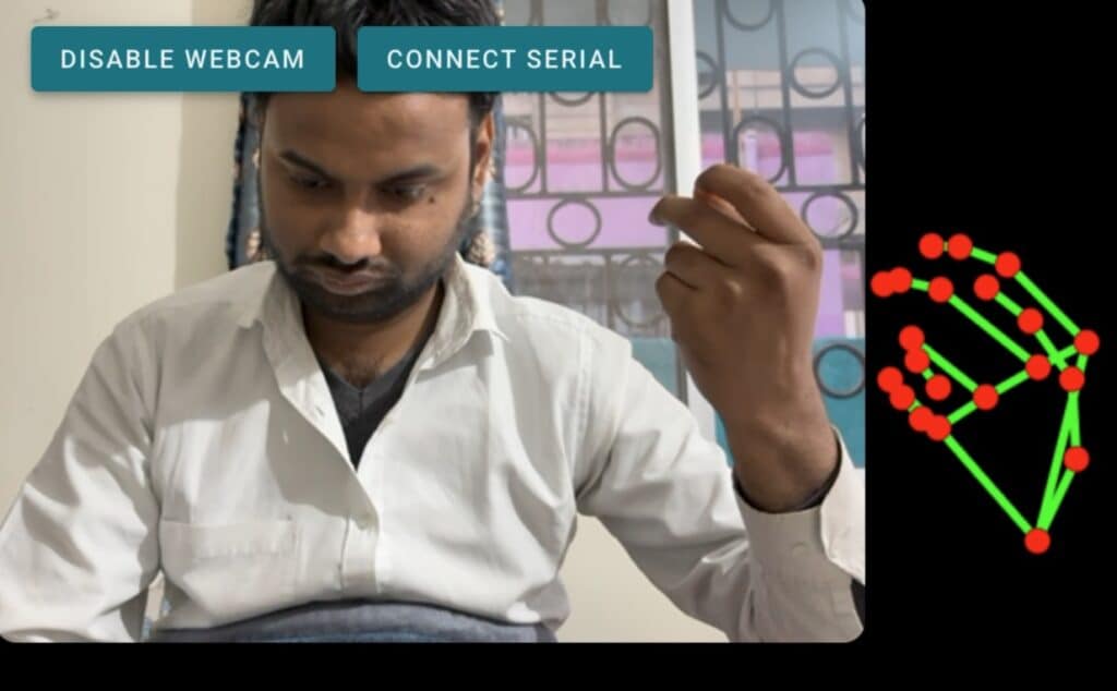 Controlling a robotic arm servo using real-time hand tracking powered by AI image processing