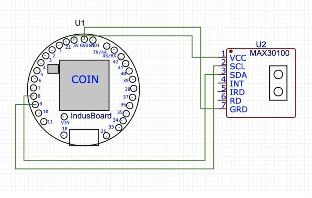 Indusboard and MAX30100 connection