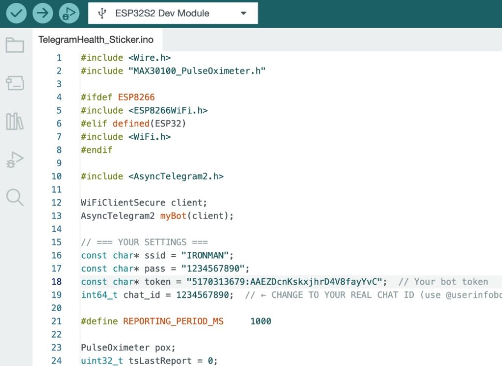 Code for Wearable Health Monitoring System