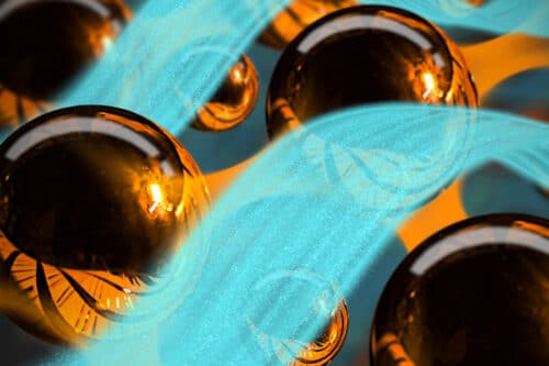 An artist’s depiction of a superfluid wave propagating through a layered superconductor.
Credits:Credit: Sampson Wilcox and Emily Theobald