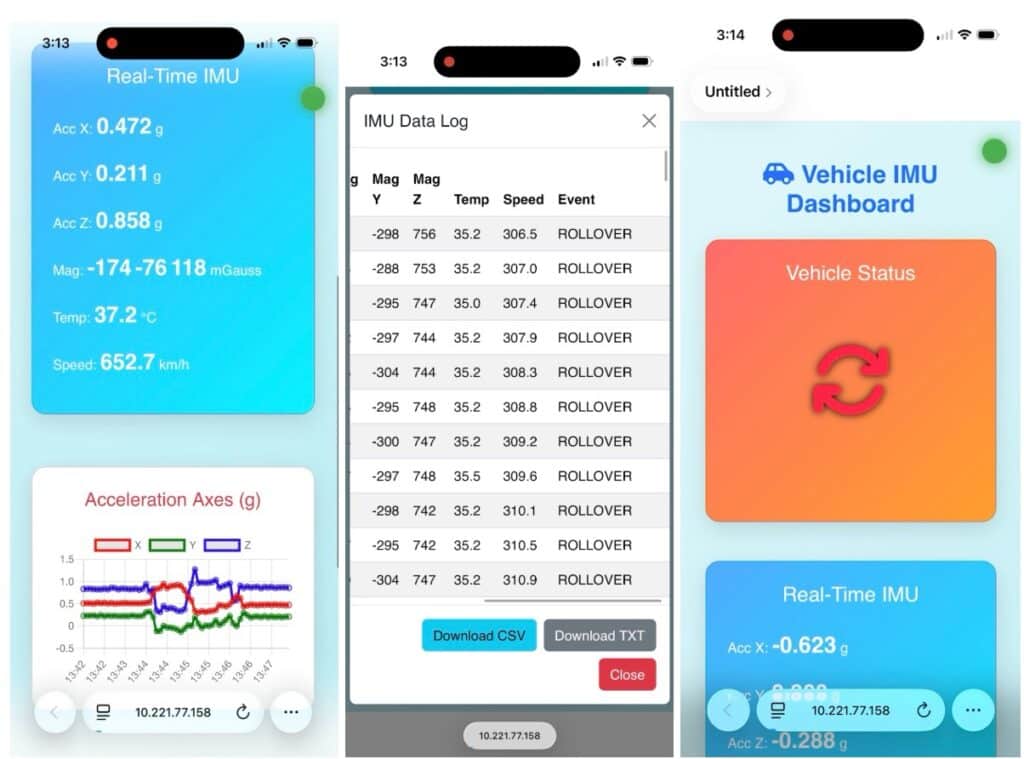 IoT CAN Bus App UI