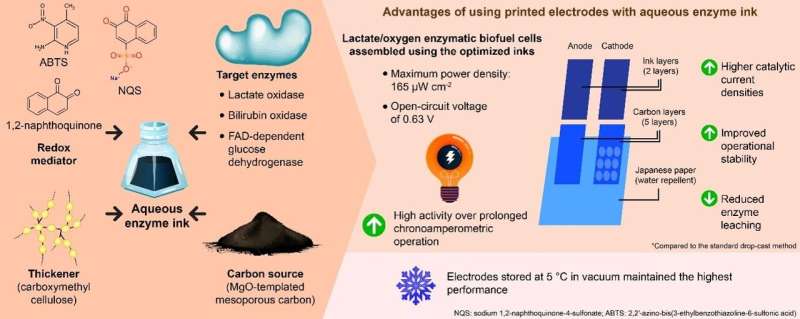 Printed Enzyme Ink For Wearable Electronics
