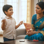 Mom  I know how to make a wireless phone chargerfor you. May I borrow the scissors