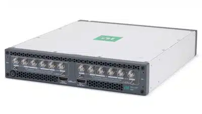 NI USRP X420 combines 20-gigahertz frequency range and phase-coherent, multi-channel architecture.