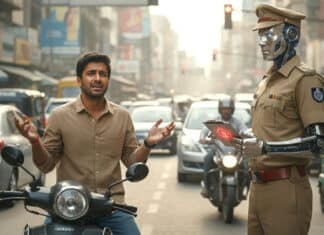 Sorry, Sir. I made this traffic mistake thinking youwere a real police officer!