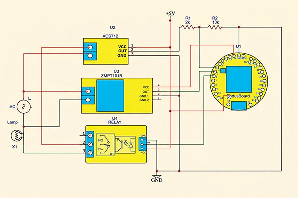 Alexa-Enabled Smart IoT Electricity Meter Switch Board