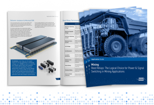 Pickering guide highlights the benefits of reed relays in mining power and signal switching
