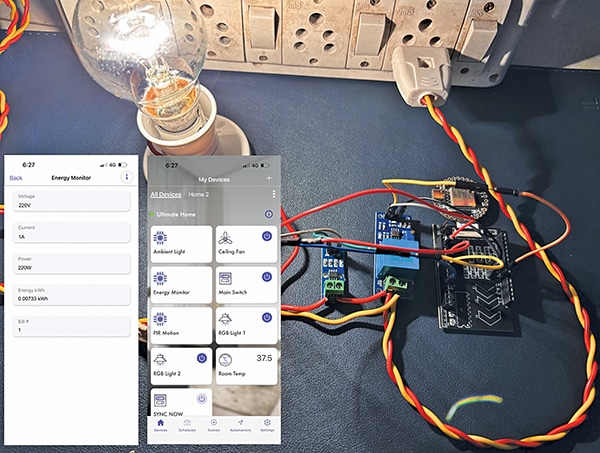 Alexa-Enabled Smart IoT Electricity Meter Switch Board