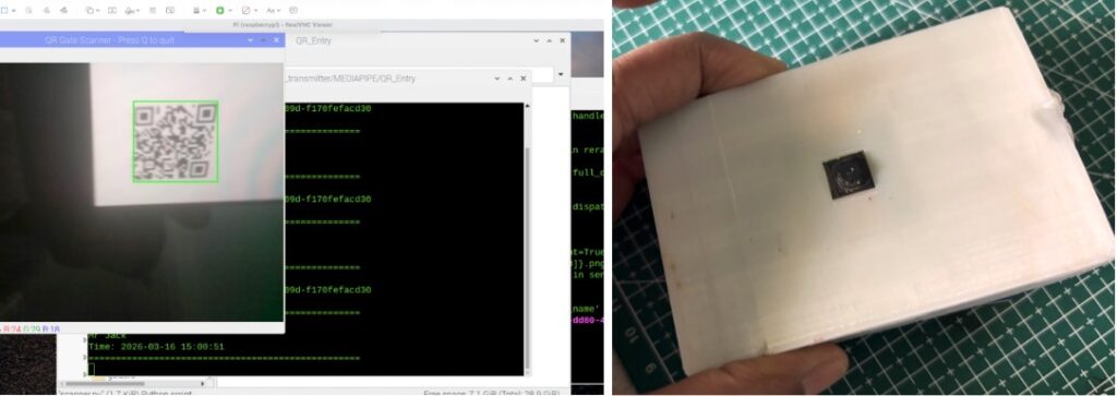Qr code based entry and exit management system 