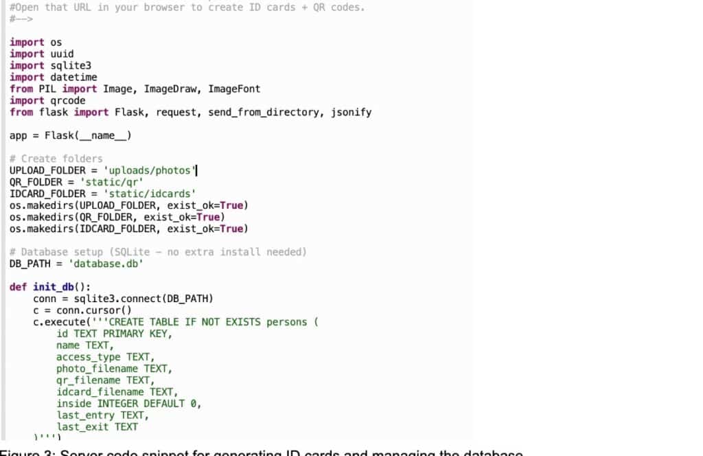 QR based attendance system Code