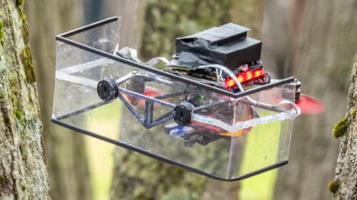 This drone navigates using a bat-inspired technology (Photo Credit: Worcester Polytechnic Institute)