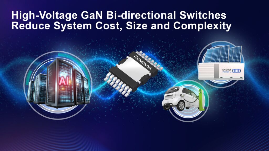Renesas Unveils First Bidirectional 650V-Class GaN Switch For Solar Power Inverters, AI Data Centres and More