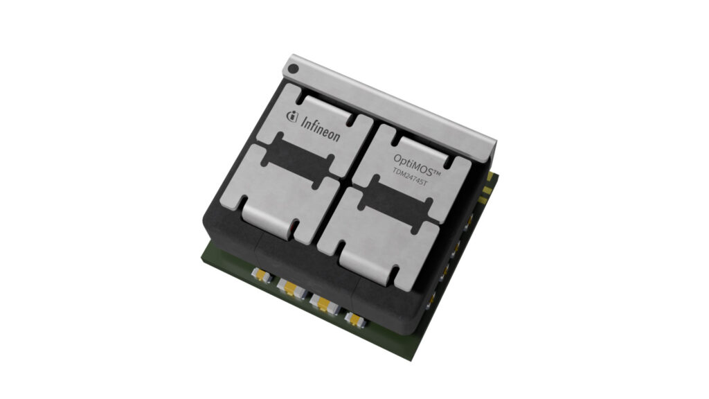 As the industry’s first TLVR quad‑phase module in this compact form factor, the Infineon TDM24745T power module offers up to 320 A peak current capability.