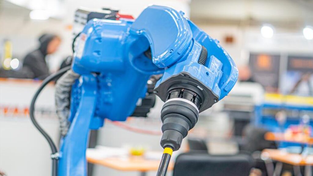 Robot grasps a transparent object using RGB vision without depth sensors.