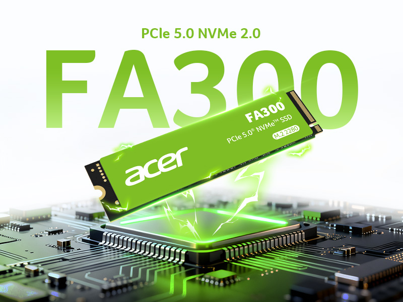 Acer enters PCIe Gen5 storage with the FA300 SSD delivering faster performance and improved efficiency