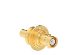 Compact connector for high frequency panels