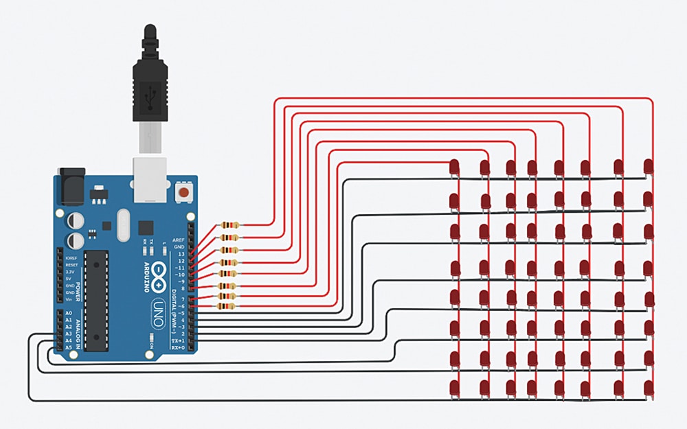 Programming Matrix Board 8x8 Programmable Matrix Display For Primary School Kids - Teaching Aid