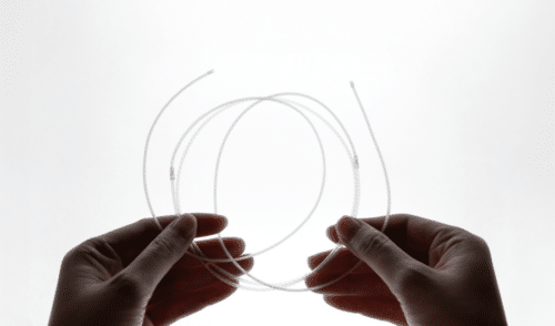 Caption:A pair of electrofluidic fiber muscles is shown in hand. These millimeter-scale, lightweight devices are electrically driven, silent, and untethered, delivering muscle-like performance without the bulky external hardware traditional fluidic actuators require.
Credits:Photo: Ozgun Kilic Afsar
