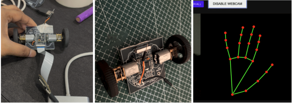 Fig 1.  Robotic control using hand gesture

