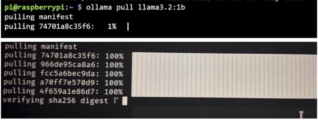 Raspberry Pi 4 installing the LLM model ollama
